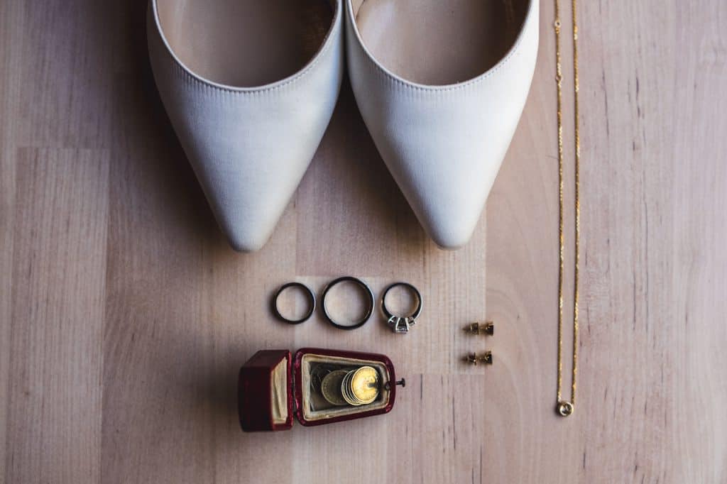bridal flatlay
