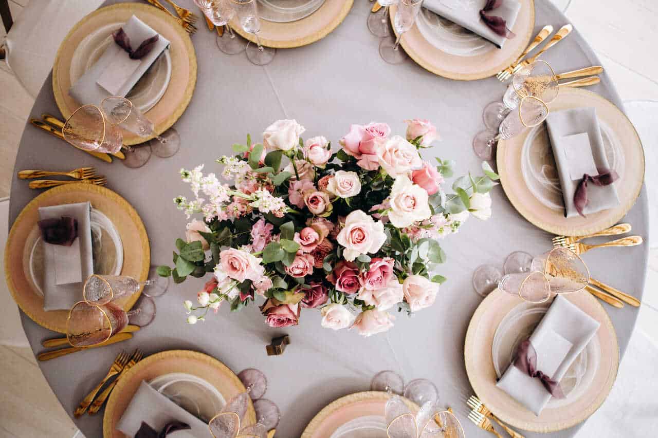 blush wedding flowers