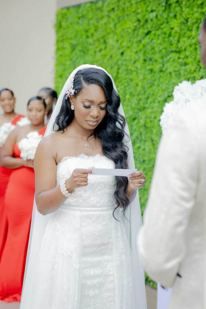 bride emotional crying ceremony