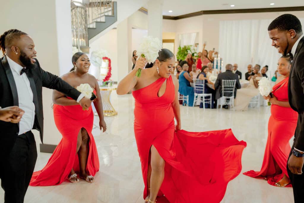 Palm royal villa tropical red wedding