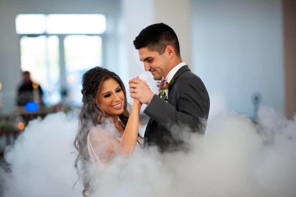 bride and groom first dance