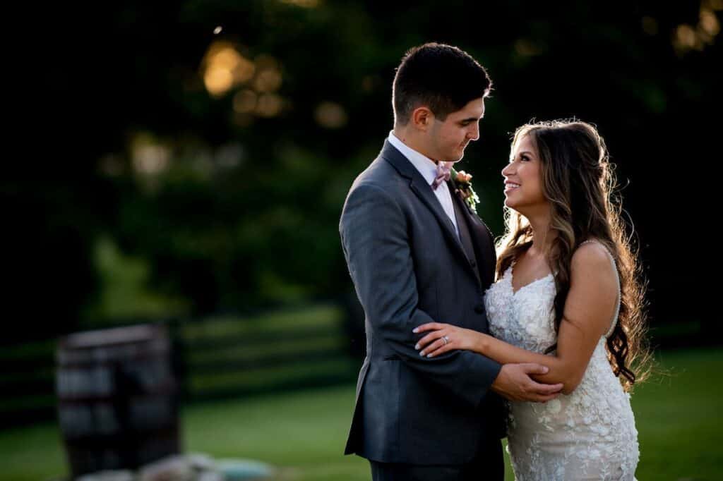 bride and groom portrait
