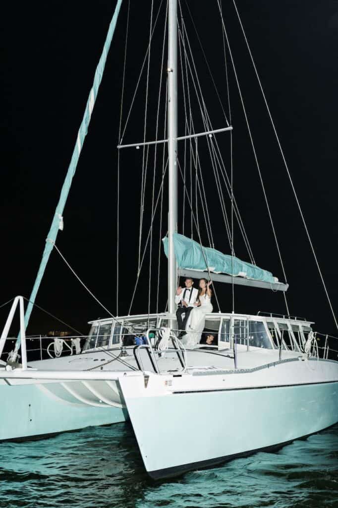 boat send off wedding