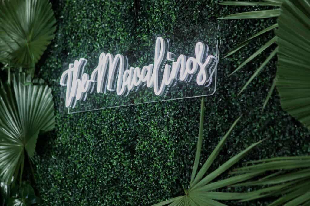 led sign for wedding