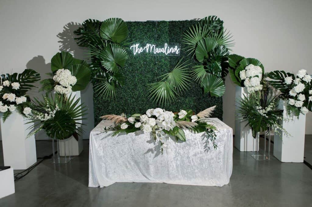 tropical themed wedding