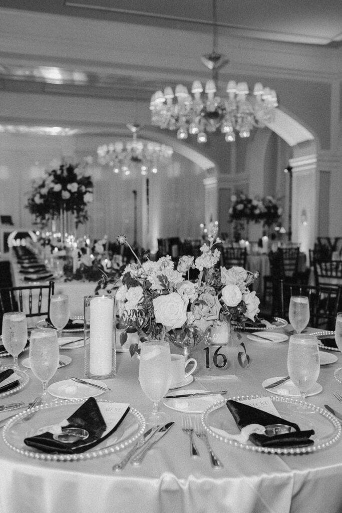 Mitra & Aliakbar black, white and red wedding at the Grand Galvez in Galveston, planned by Épris Events – photo by Erika Geier Photography