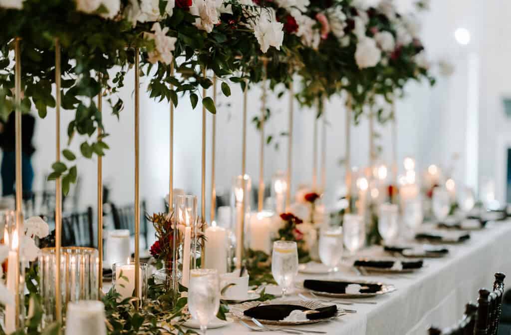 Mitra & Aliakbar black, white and red wedding at the Grand Galvez in Galveston, planned by Épris Events – photo by Erika Geier Photography