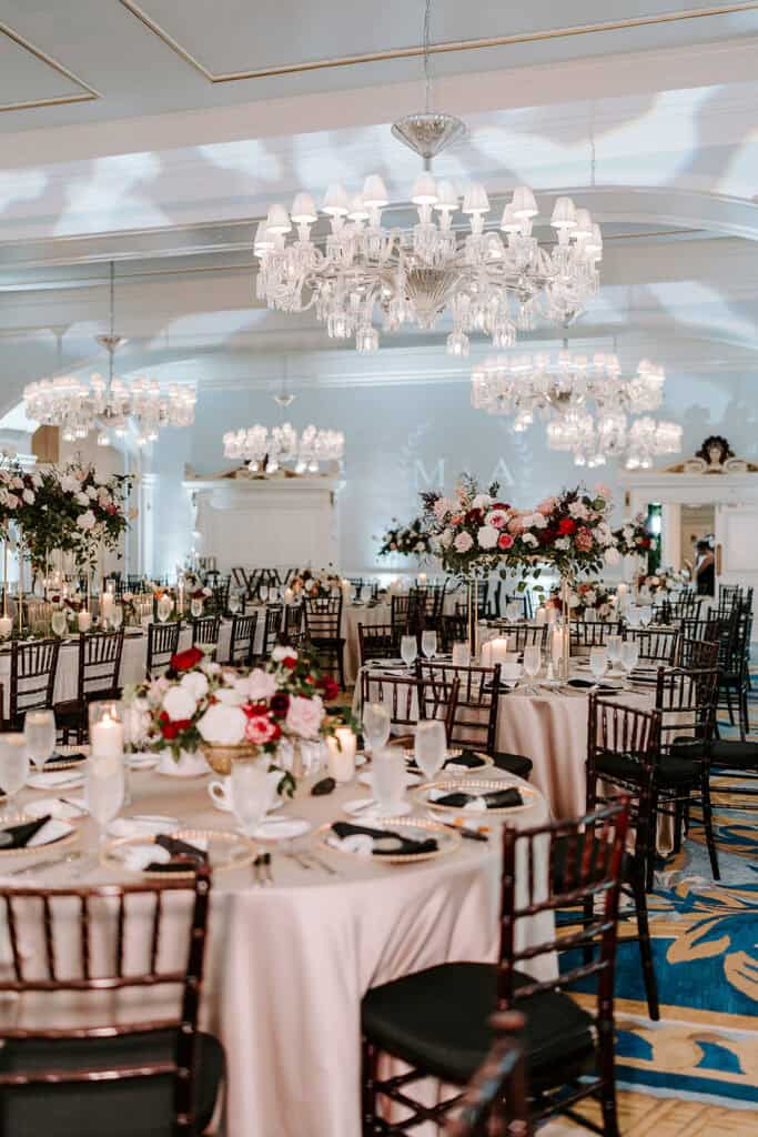 Mitra & Aliakbar black, white and red wedding at the Grand Galvez in Galveston, planned by Épris Events – photo by Erika Geier Photography