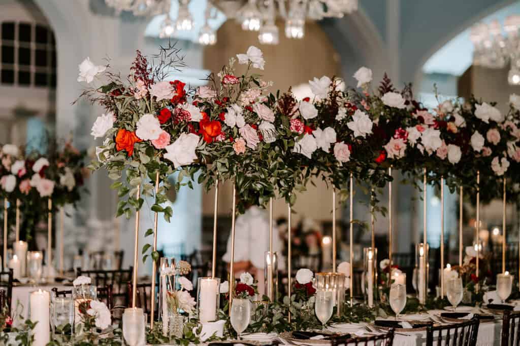 Mitra & Aliakbar black, white and red wedding at the Grand Galvez in Galveston, planned by Épris Events – photo by Erika Geier Photography