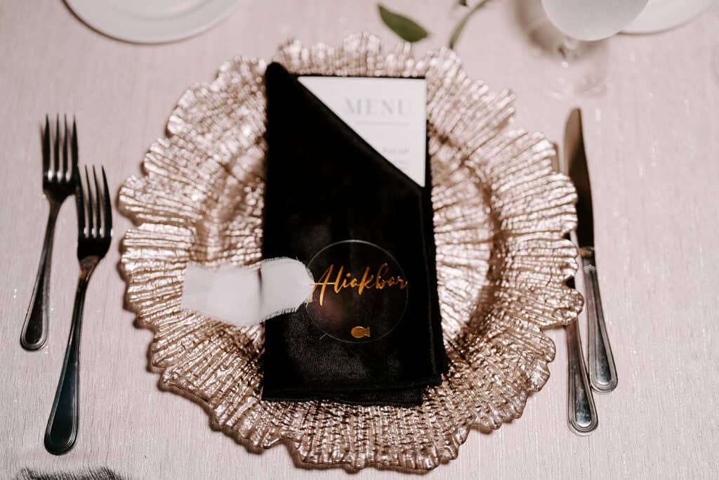 Mitra & Aliakbar black, white and red wedding at the Grand Galvez in Galveston, planned by Épris Events – photo by Erika Geier Photography