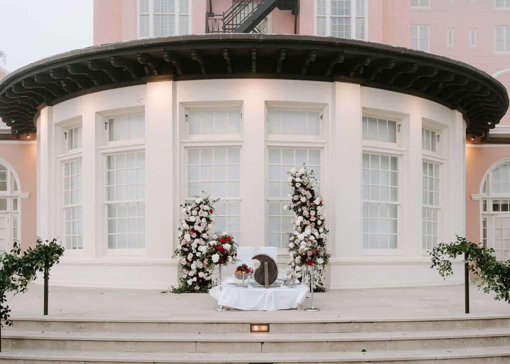 Mitra & Aliakbar black, white and red wedding at the Grand Galvez in Galveston, planned by Épris Events – photo by Erika Geier Photography