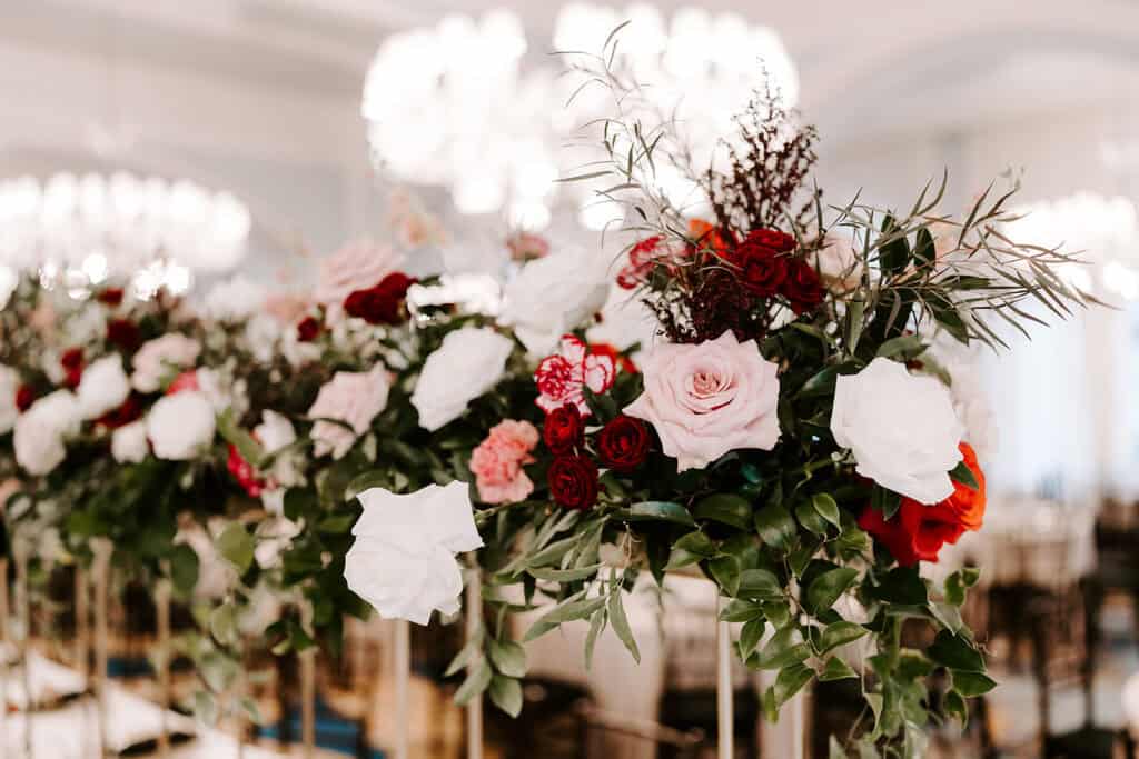 Mitra & Aliakbar black, white and red wedding at the Grand Galvez in Galveston, planned by Épris Events – photo by Erika Geier Photography