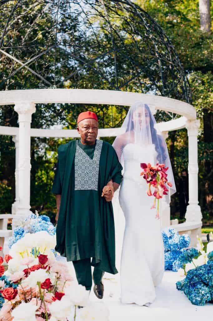 Mmesoma & Sean luxury Nigerian wedding at Chateau Nouvelle in Houston, planned by Épris Events – photo by Color Du Jour Photography