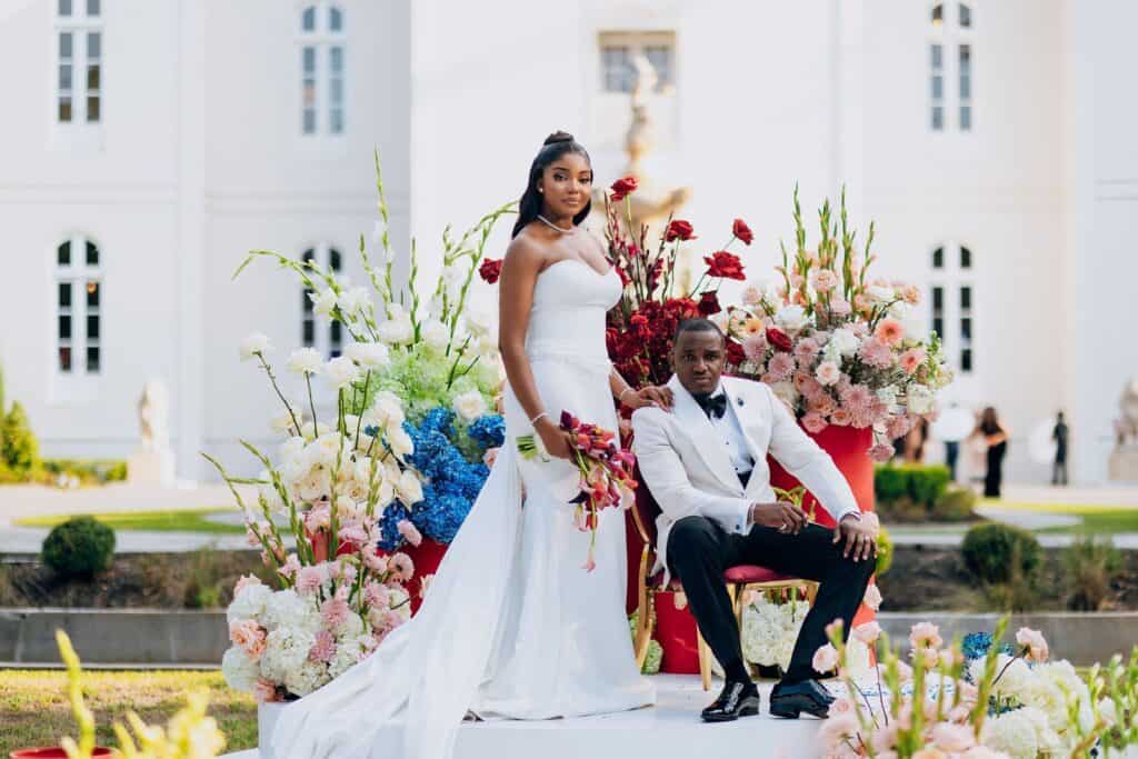 Mmesoma & Sean luxury Nigerian wedding at Chateau Nouvelle in Houston, planned by Épris Events – photo by Color Du Jour Photography