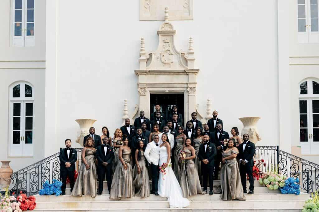 Mmesoma & Sean luxury Nigerian wedding at Chateau Nouvelle in Houston, planned by Épris Events – photo by Color Du Jour Photography