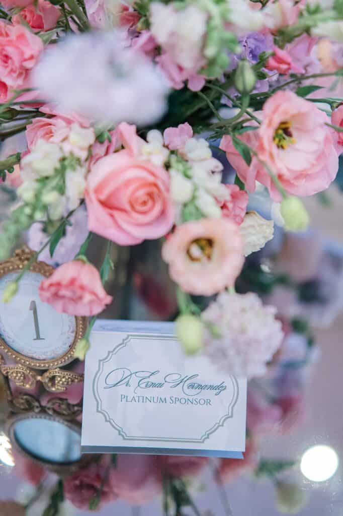 Blue and white garden tea party fundraiser at the Junior League of Houston designed by Épris Events – photo by Blanca Perez