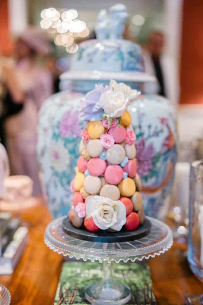 Blue and white garden tea party fundraiser at the Junior League of Houston designed by Épris Events – photo by Blanca Perez
