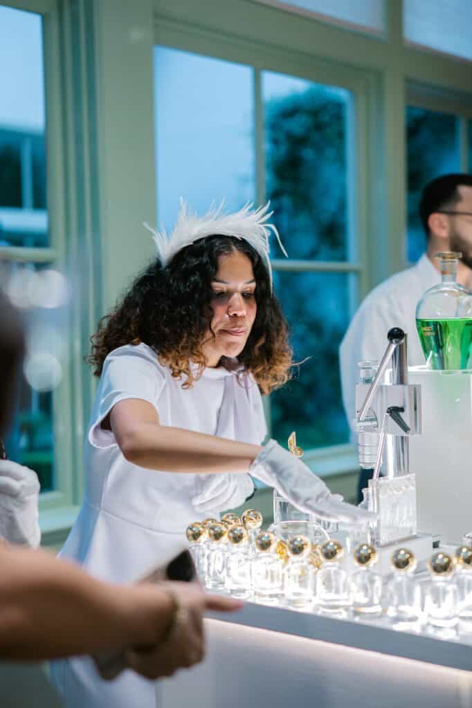 Blue and white garden tea party fundraiser at the Junior League of Houston designed by Épris Events – photo by Blanca Perez